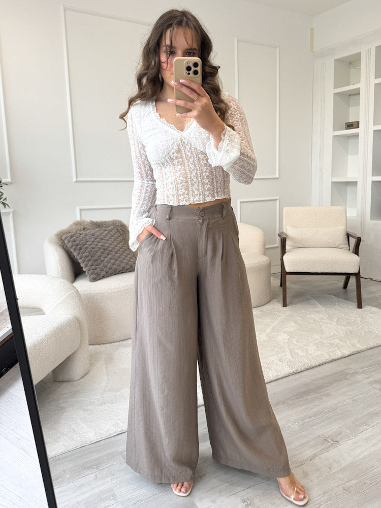 "Maui" tolle Hose aus Viskose  - mocca