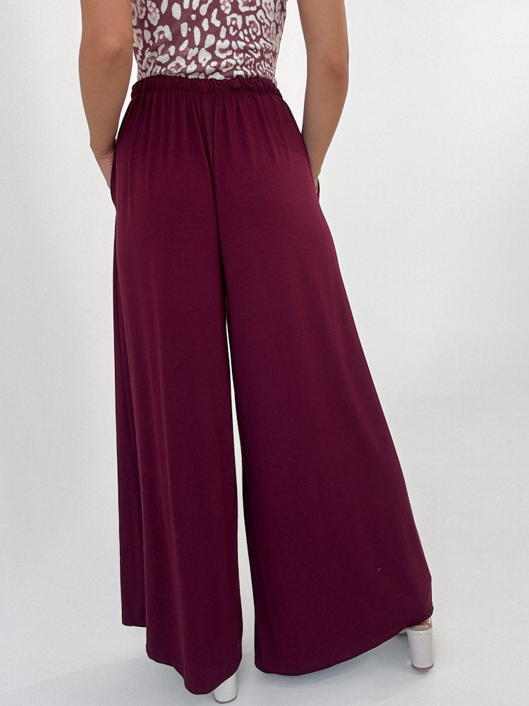 "Pienza" weiche Hose aus Viscose - bordeaux