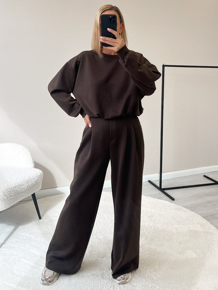 "Pari Pulli" weicher Pullover aus Butterstoff - chocobraun