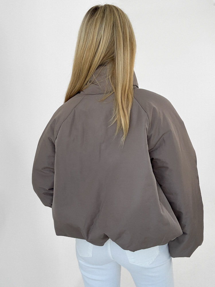 "Puffy" stylische Steppjacke - mocca