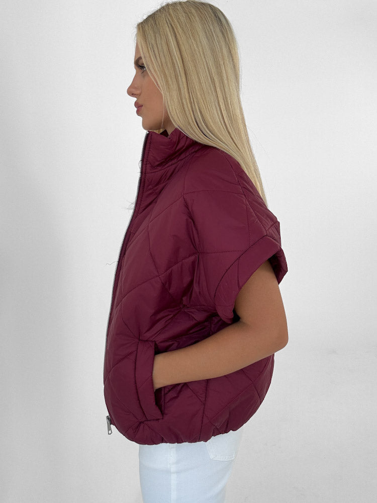 "Luciana" stylische Steppeste - bordeaux