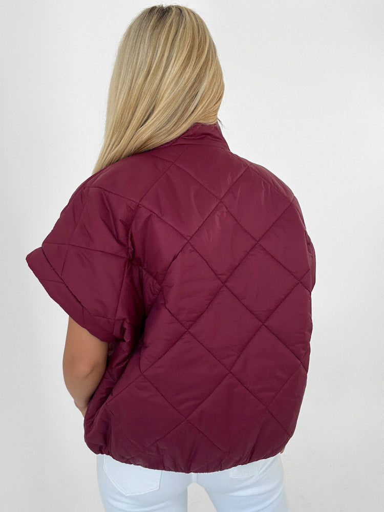"Luciana" stylische Steppeste - bordeaux