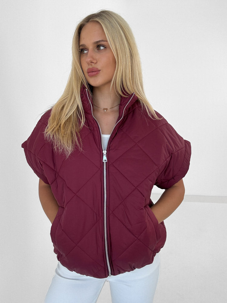 "Luciana" stylische Steppeste - bordeaux
