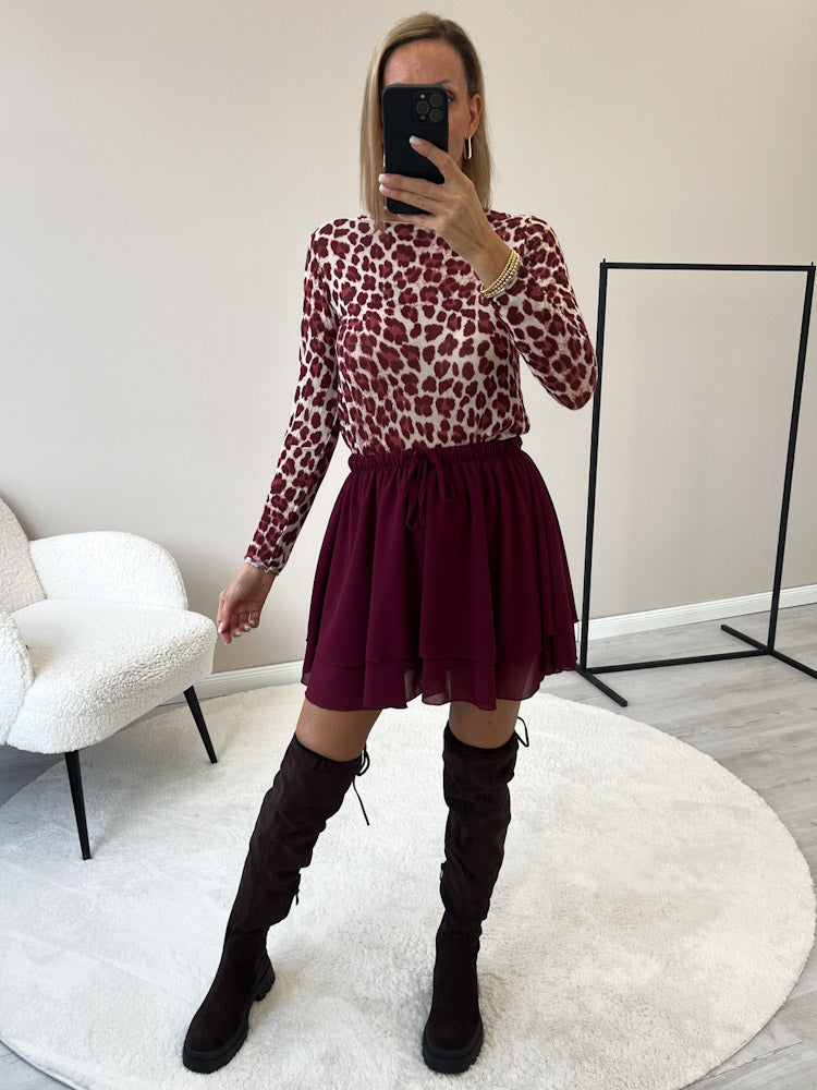 "Bella Skort" weicher Hosenrock - bordeaux