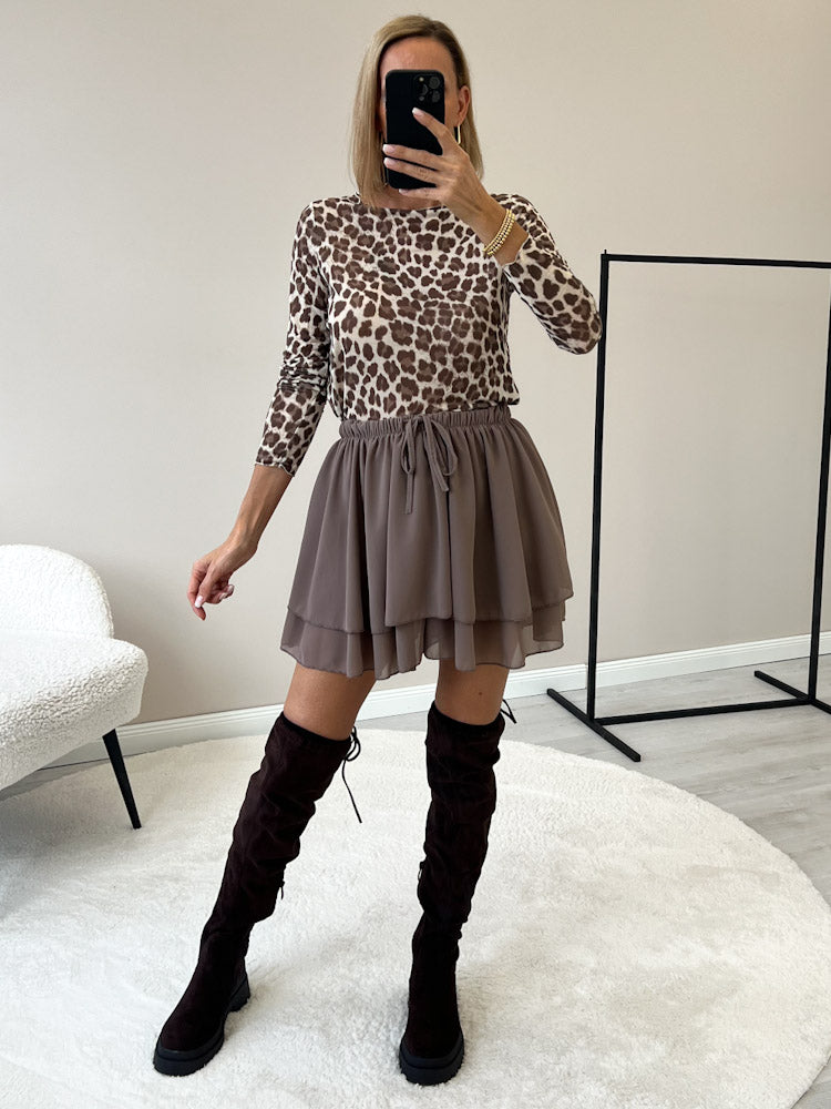 "Bella Skort" weicher Hosenrock - mocca