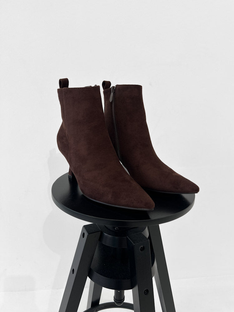 "Cherie" Stiefeletten mit kleinem Absatz - braun