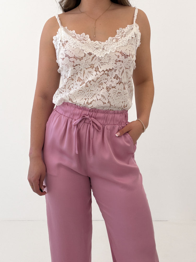 "New Silky" tolle Hose aus Lyocell - altrosa