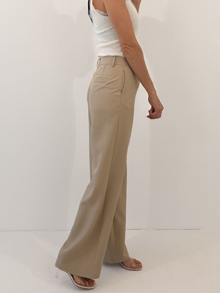 "Solea Pants" elegante bequeme Hose - beige