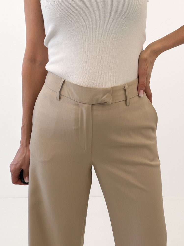 "Solea Pants" elegante bequeme Hose - beige
