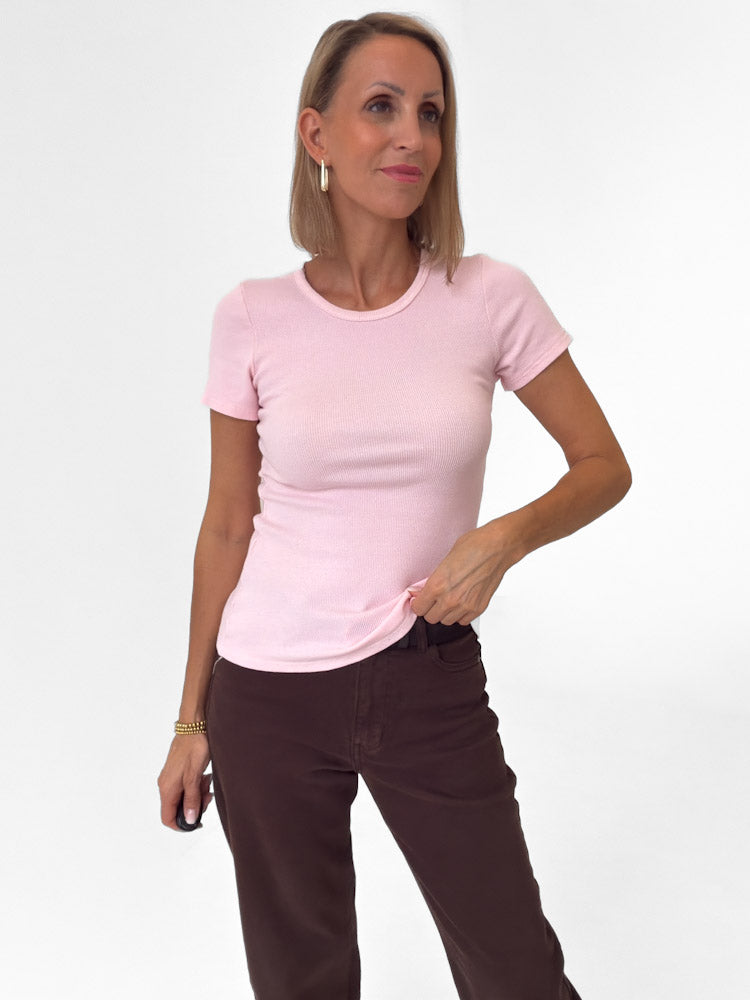 "Trapani" süßes T-Shirt aus Baumwolle - rosa