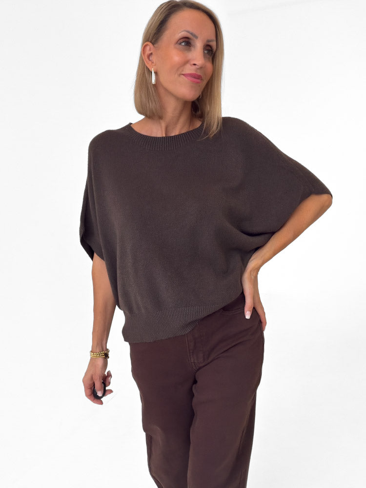 "Vicenza Vest" weicher Pullunder mit Viscose - braun