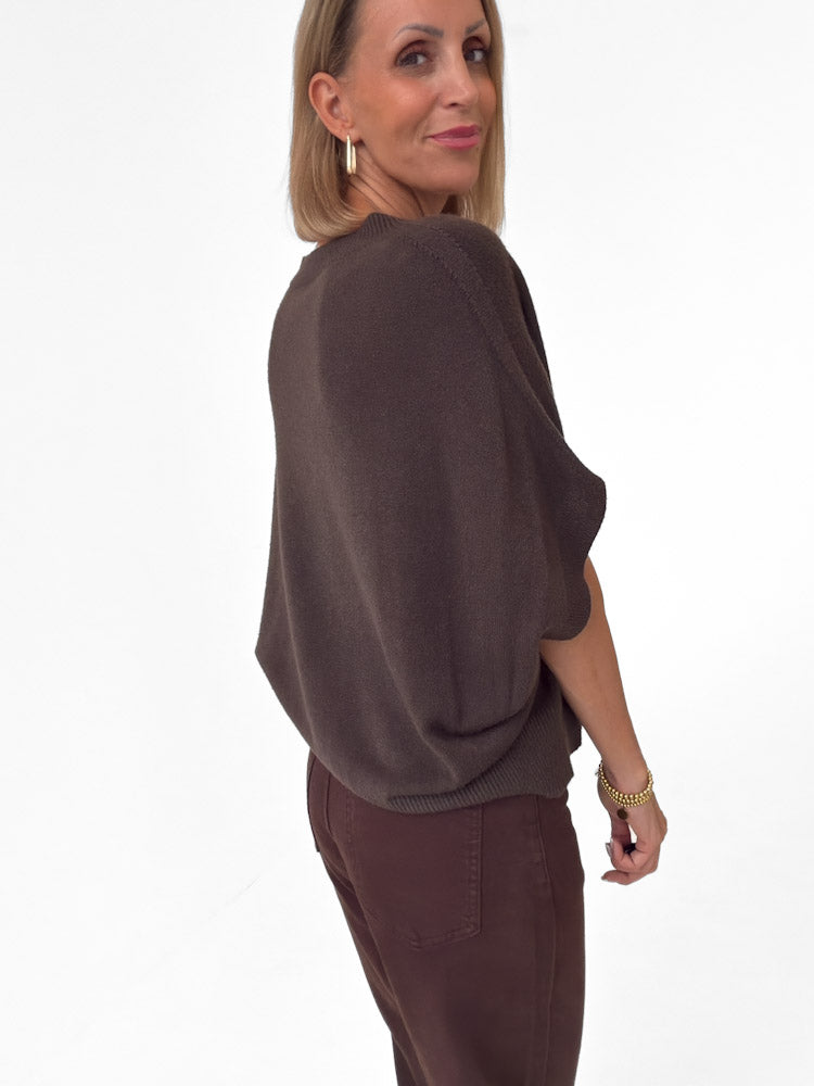 "Vicenza Vest" weicher Pullunder mit Viscose - braun