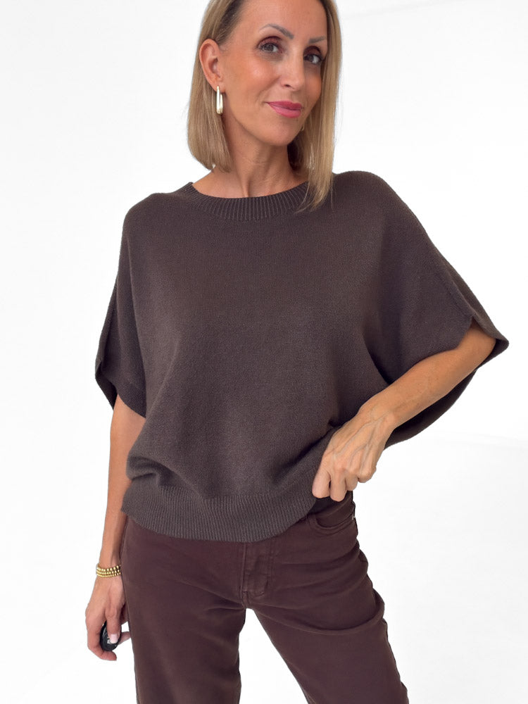"Vicenza Vest" weicher Pullunder mit Viscose - braun