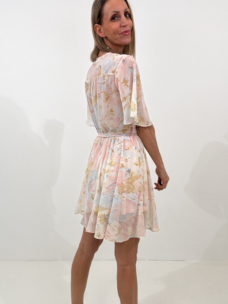 "New Blossom" süßes Sommerkleid - beige/pastell