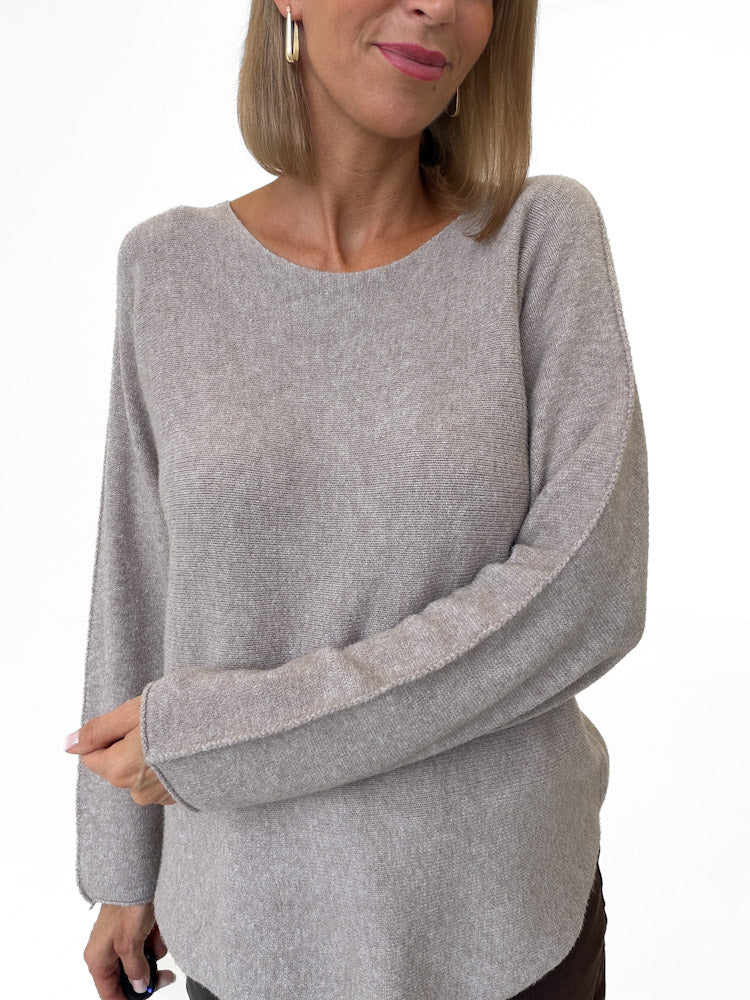 "Vicenza" weicher Pullover mit Viscose - mocca