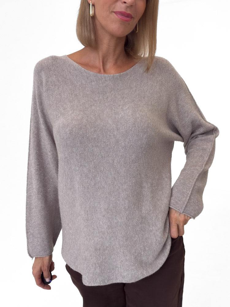 "Vicenza" weicher Pullover mit Viscose - mocca