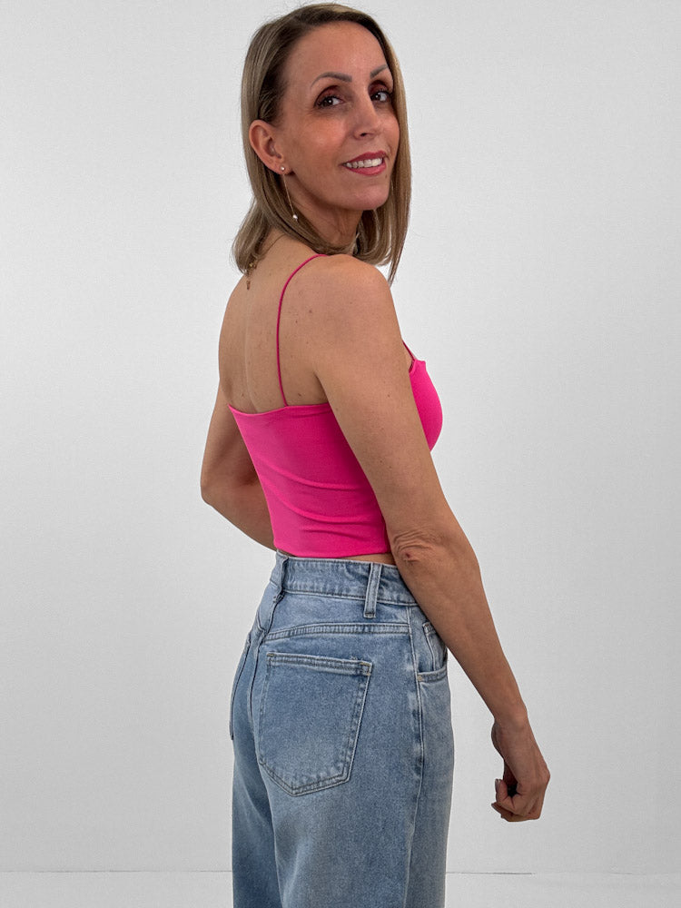 "Miami" Crop Top - fuchsia