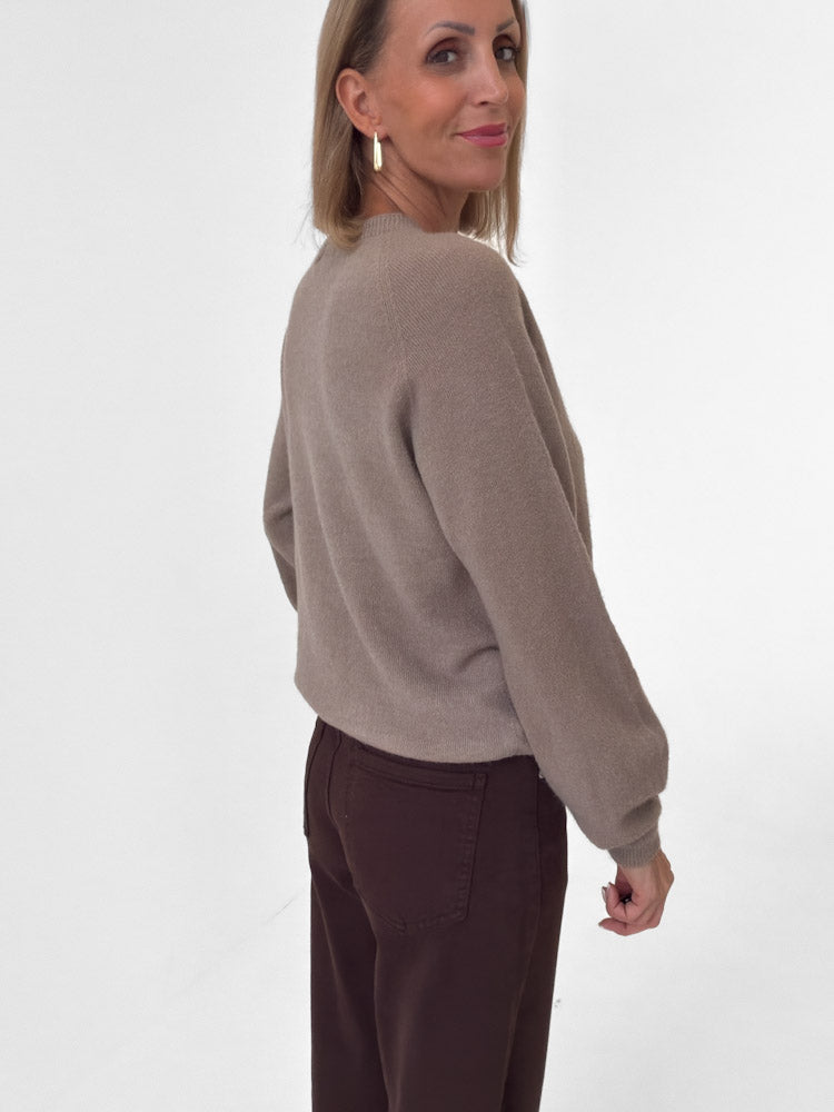 "Lucia" weicher Pullover - mocca