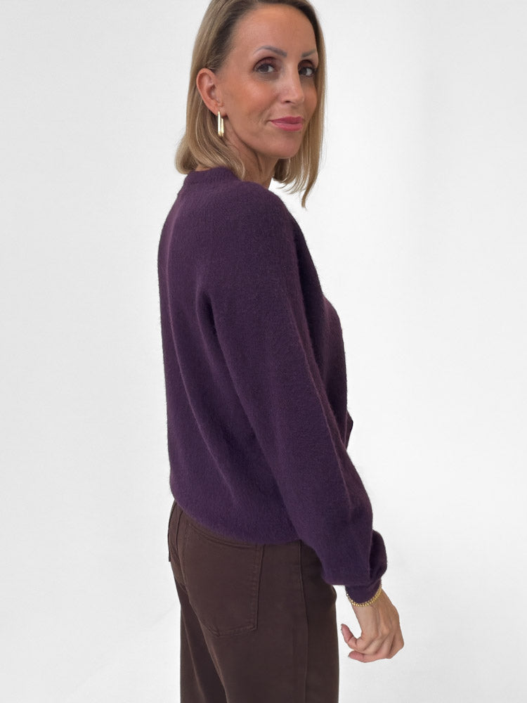"Lucia" weicher Pullover - plum