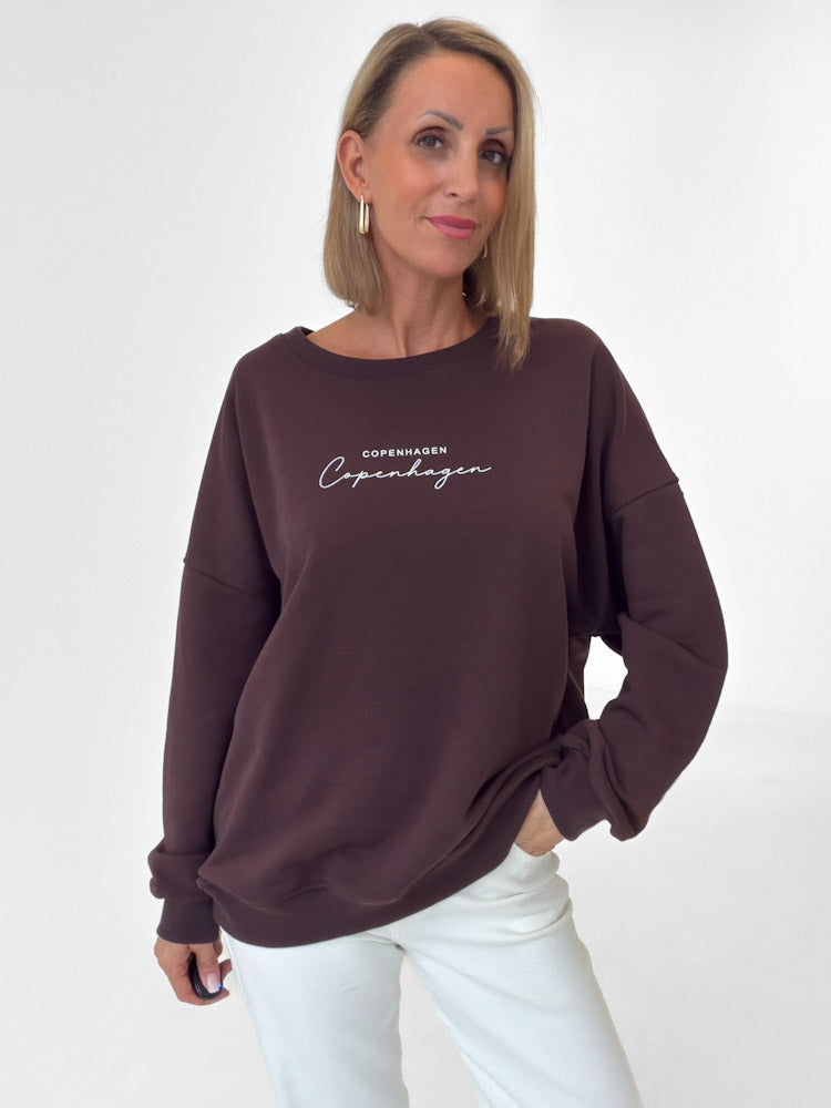 "Copenhagen" schönes Sweatshirt aus Baumwolle - braun