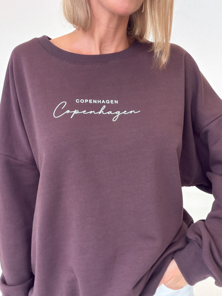 "Copenhagen" schönes Sweatshirt aus Baumwolle - braun