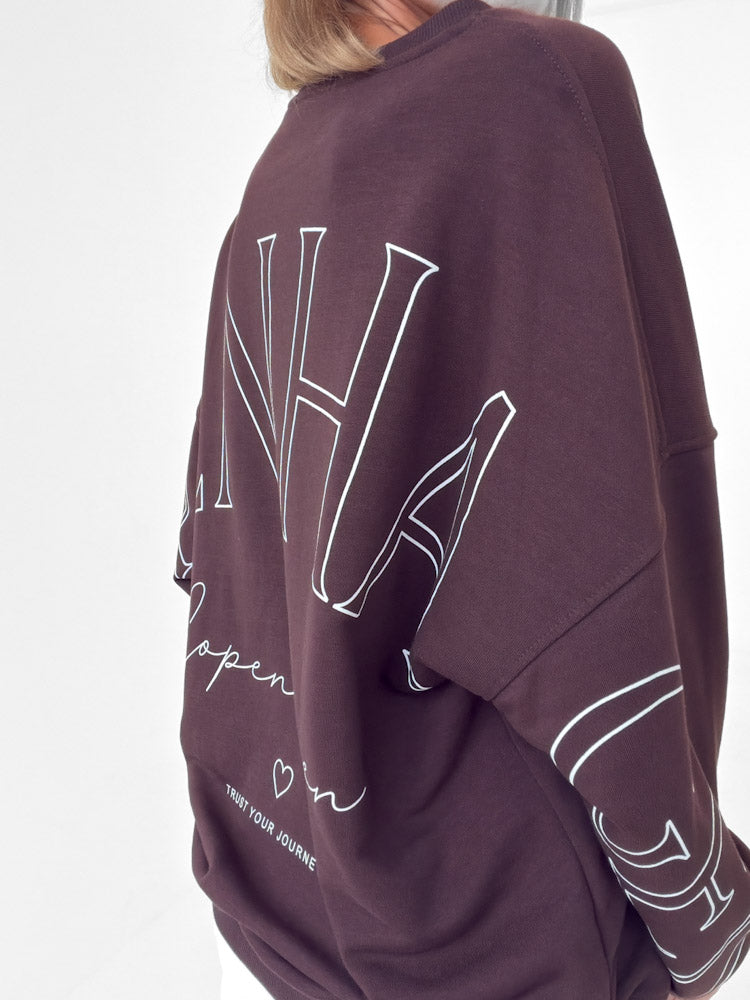 "Copenhagen" schönes Sweatshirt aus Baumwolle - braun