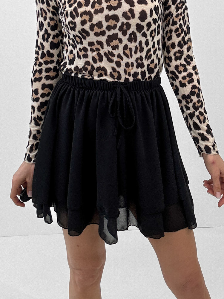 "Bella Skort" weicher Hosenrock - schwarz