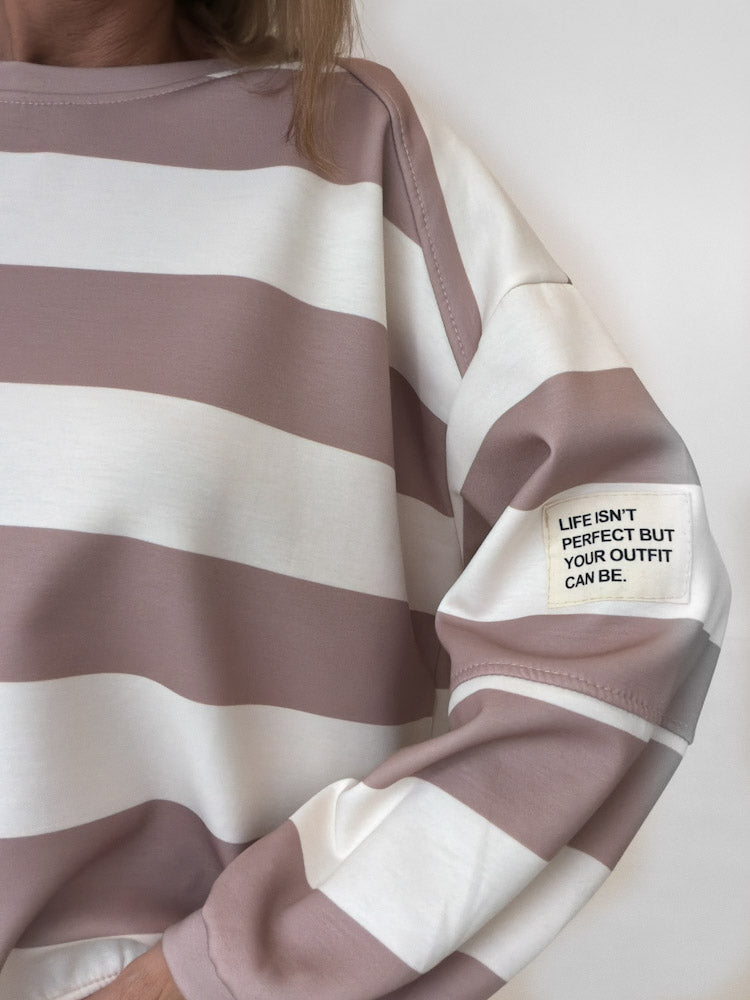 "Santino" Oversize Pullover aus Viscose - creme/beige