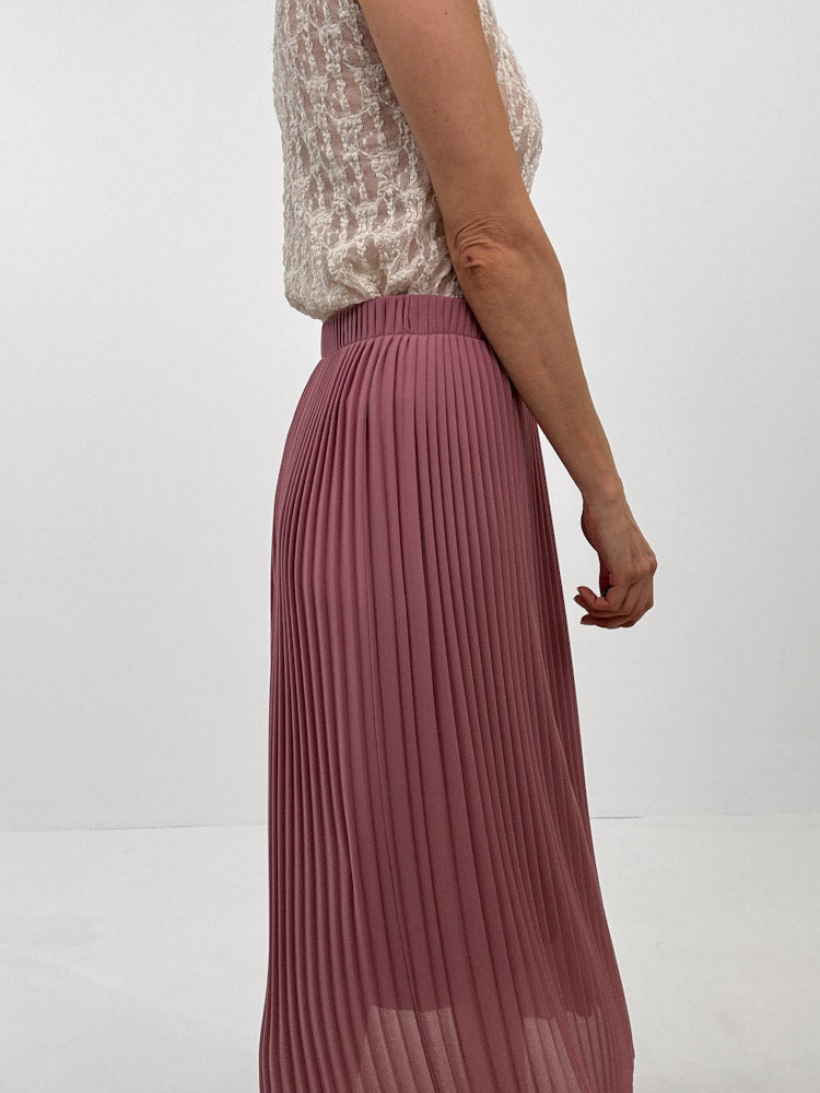 "Skirt" stylischer Plissee Rock - beere