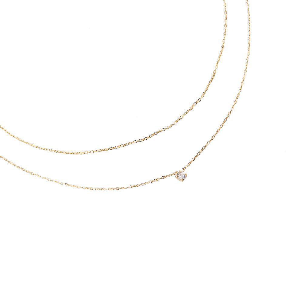 "Aegle 2 Layer" wunderschöne Kette - gold