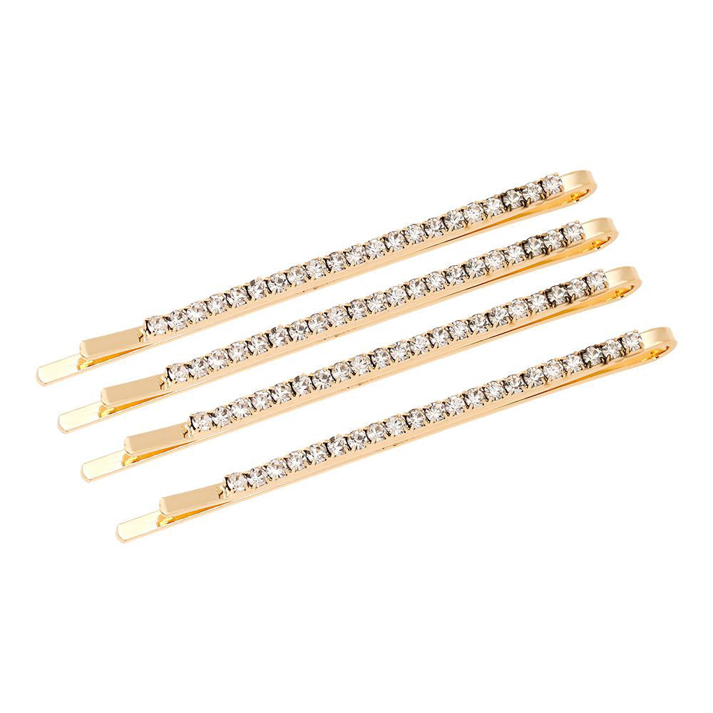 "Diamond Hair Clip" 2er Haarklammer Set - gold