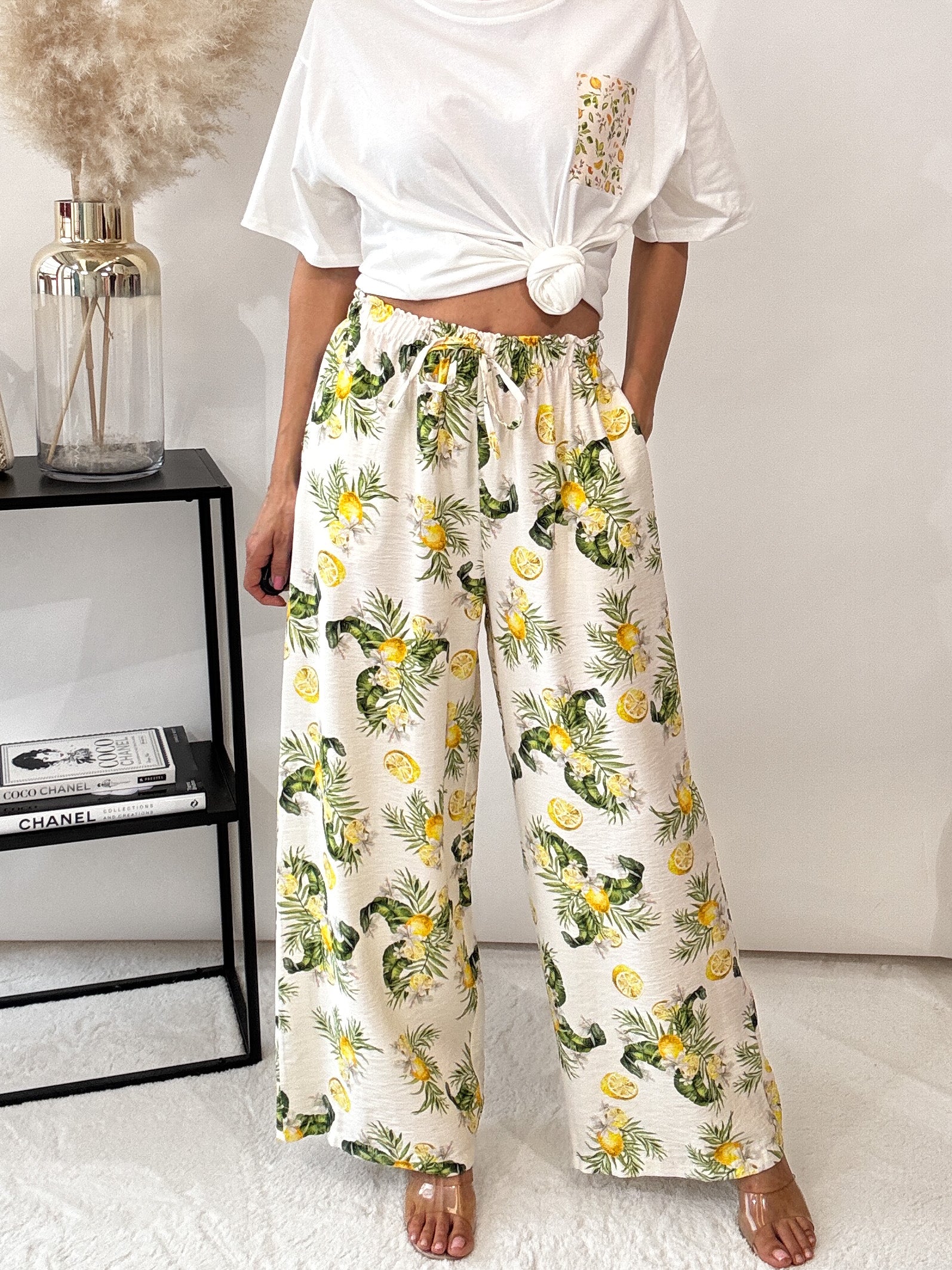 "Limon" Hose aus Viskose - creme