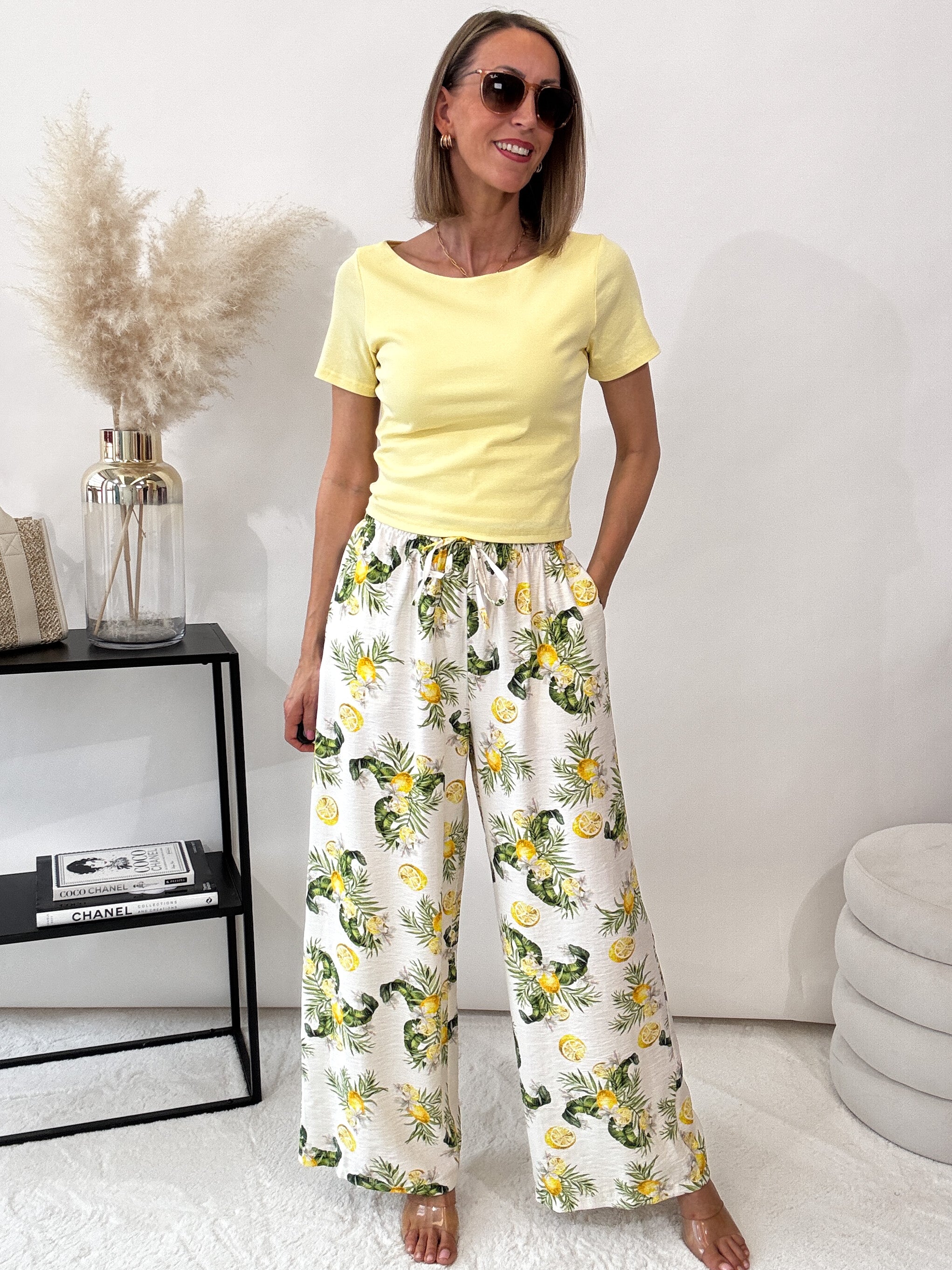 "Limon" Hose aus Viskose - creme