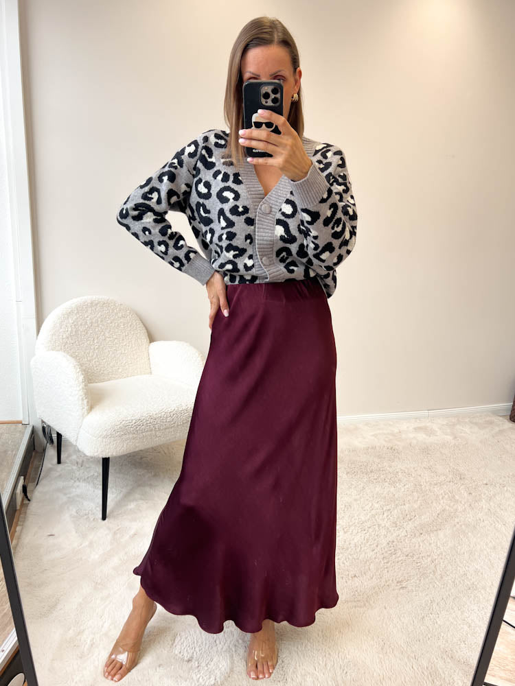 "Silky Maxi" viscose Rock - bordeaux