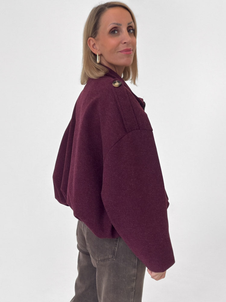 "New Mona" weiche Jacke - bordeaux