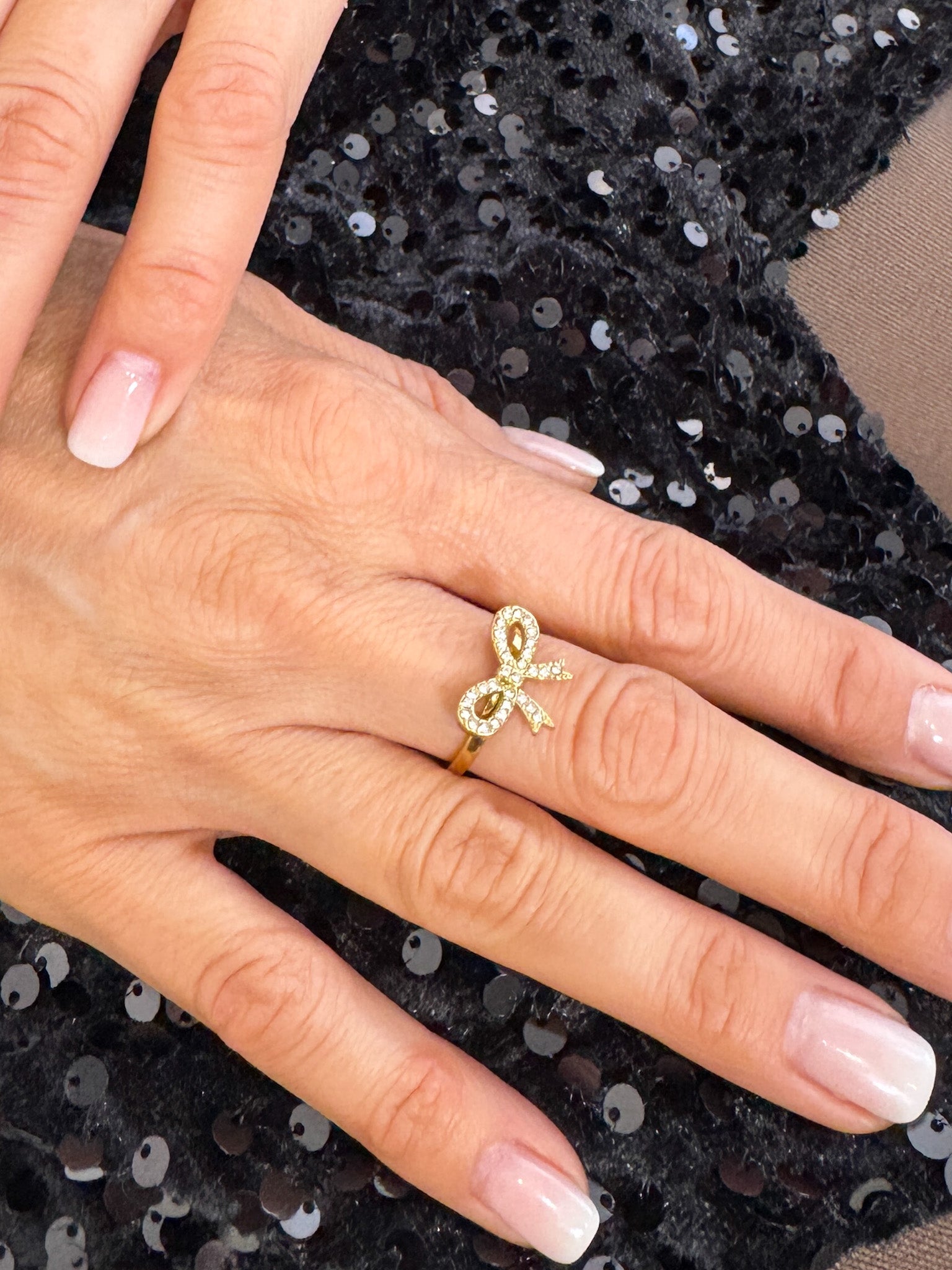 "X-MAS Bowy" süßer Ring - gold