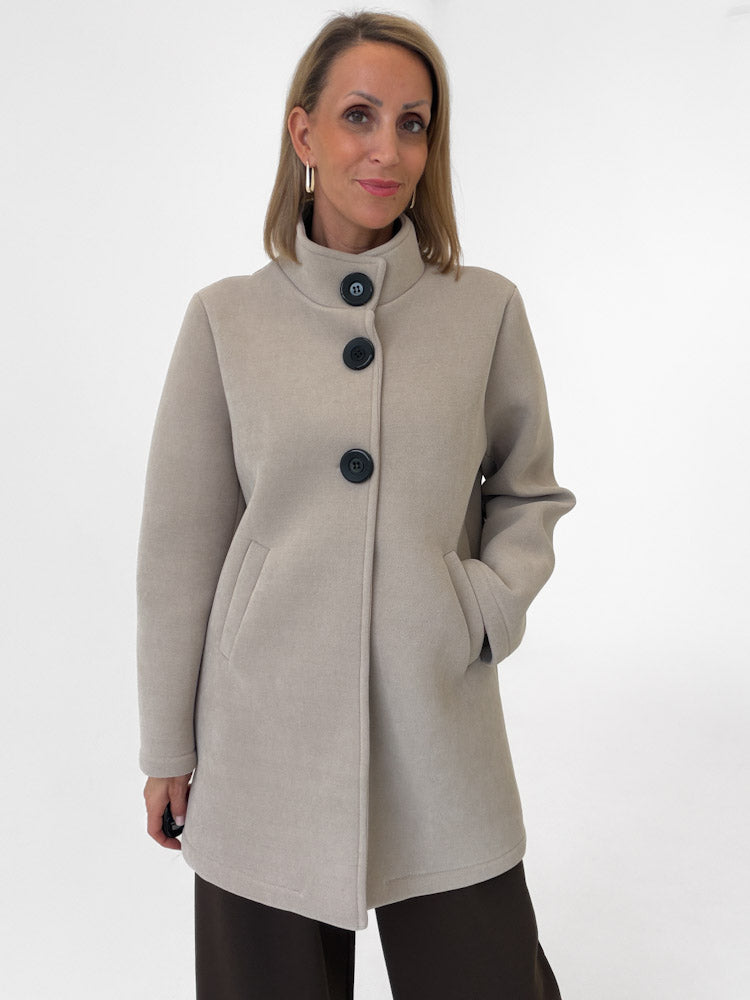 "Noelia" stylischer Mantel - beige