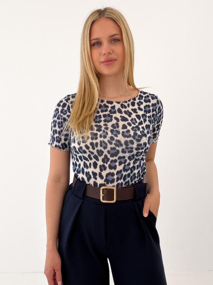 "Como Leo T-Shirt" weiches Cashmere Shirt - dunkelblau