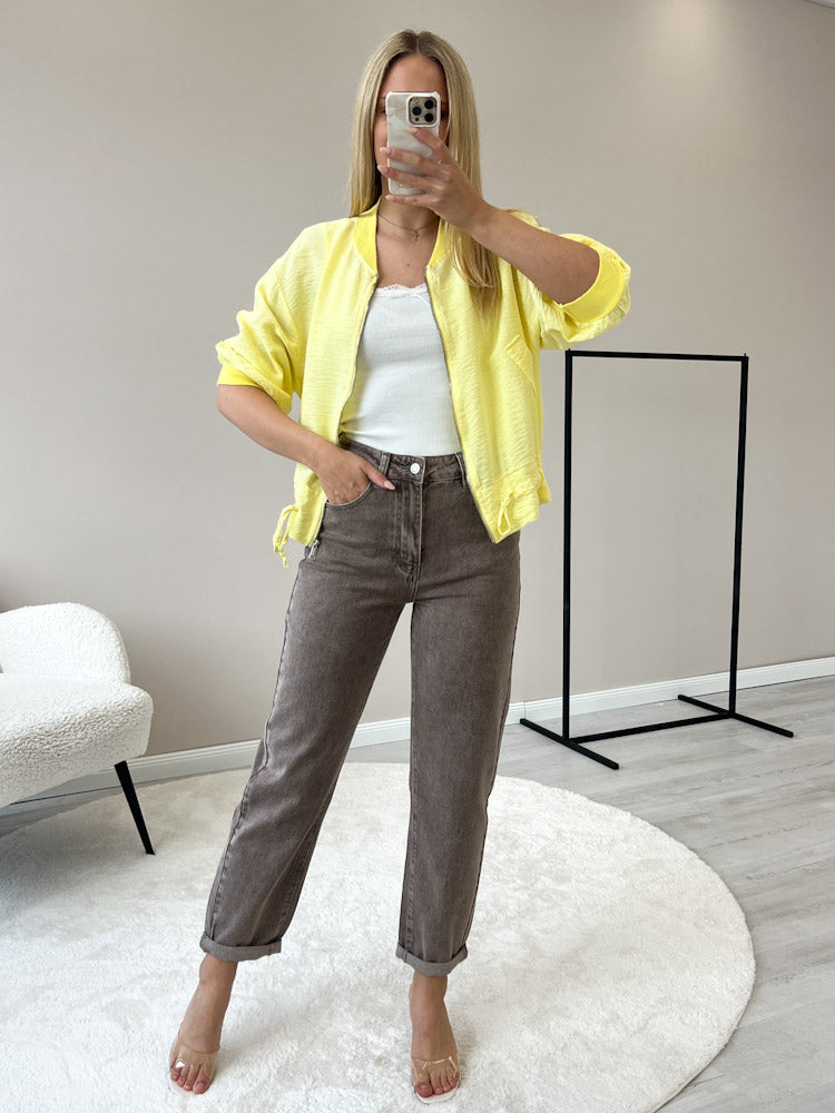 "Trulli" stylischer Blouson aus Viscose - gelb