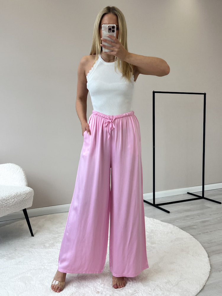"Silky" tolle Hose aus Viscose - rosa