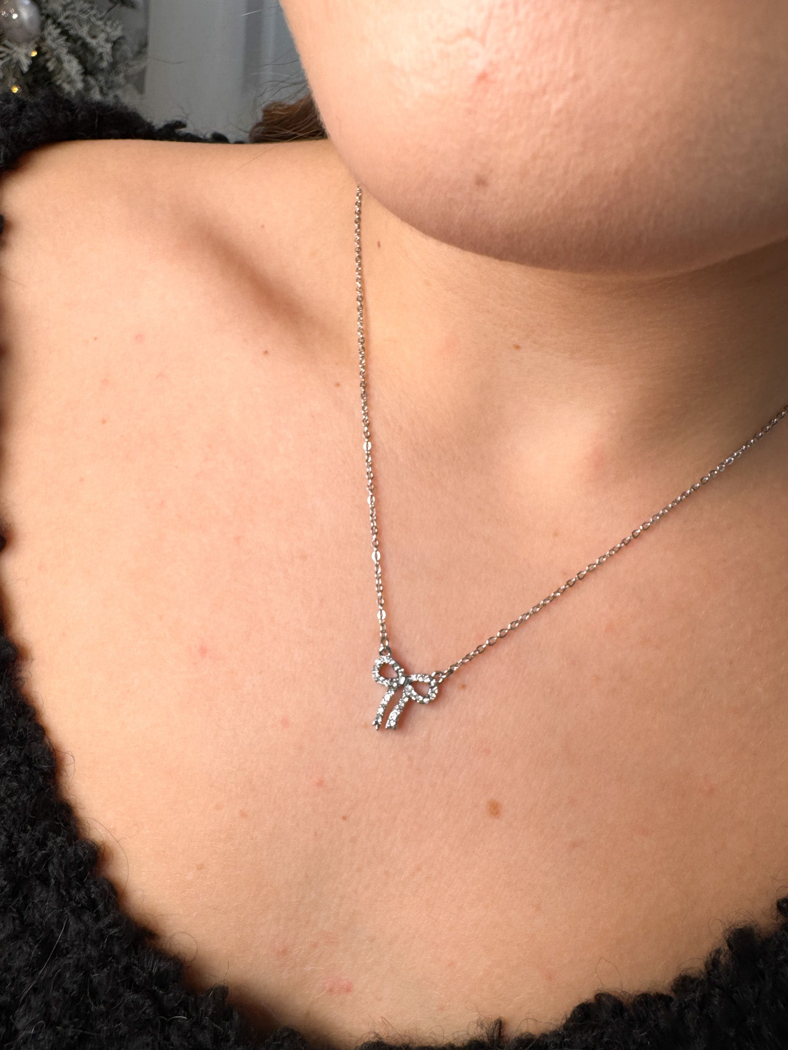 "X-MAS Bowy" wunderschöne Kette - silber