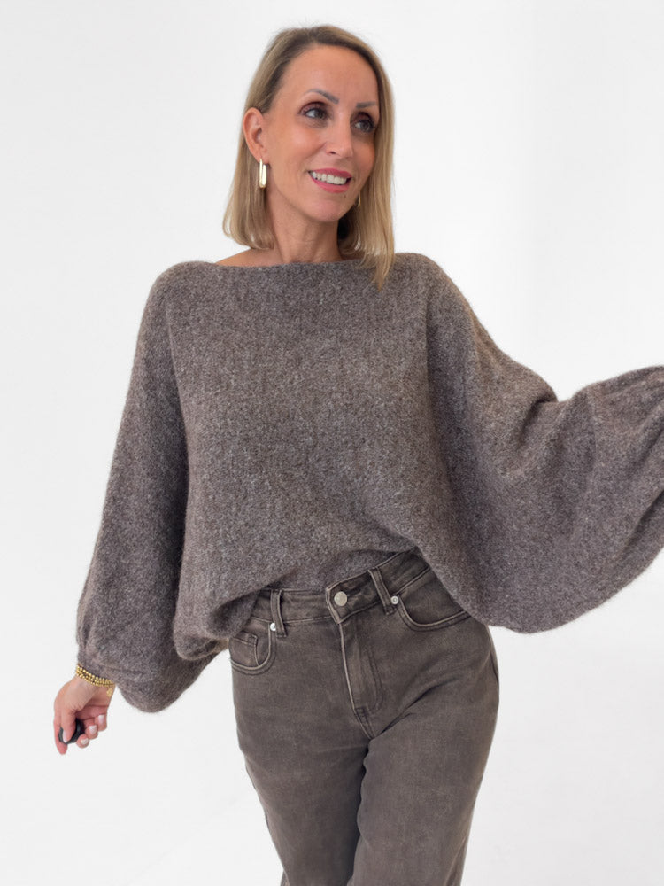 "Felicia" stylischer Pullover - braun
