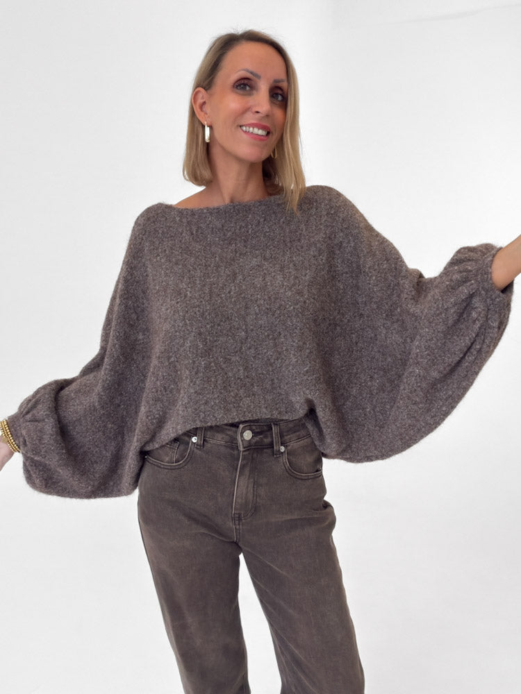 "Felicia" stylischer Pullover - braun