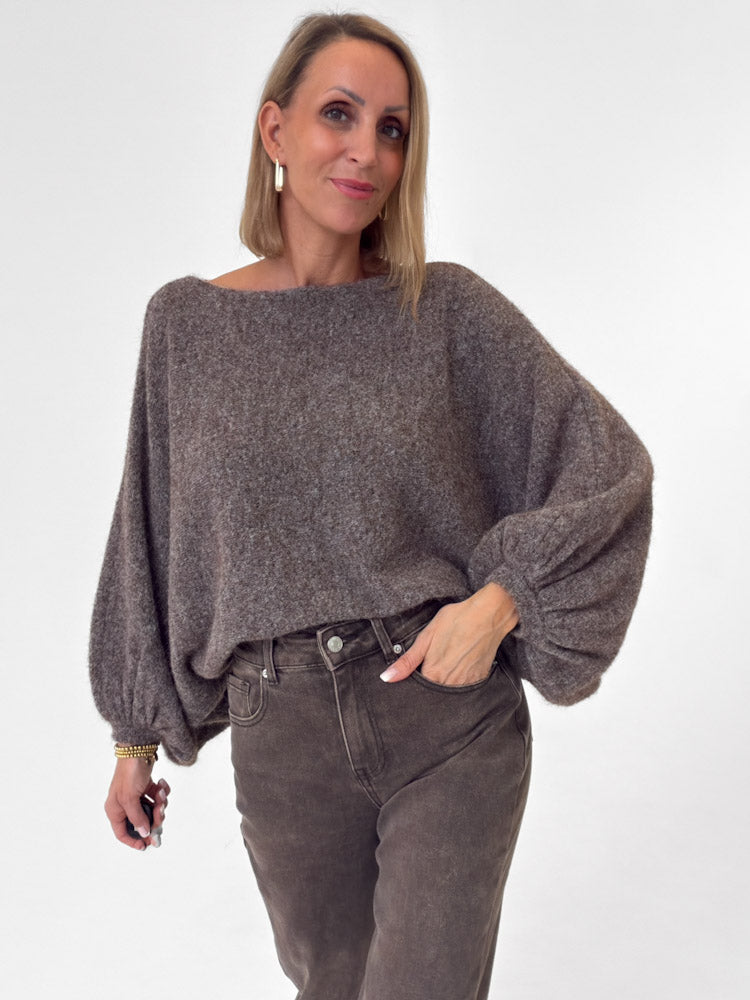 "Felicia" stylischer Pullover - braun