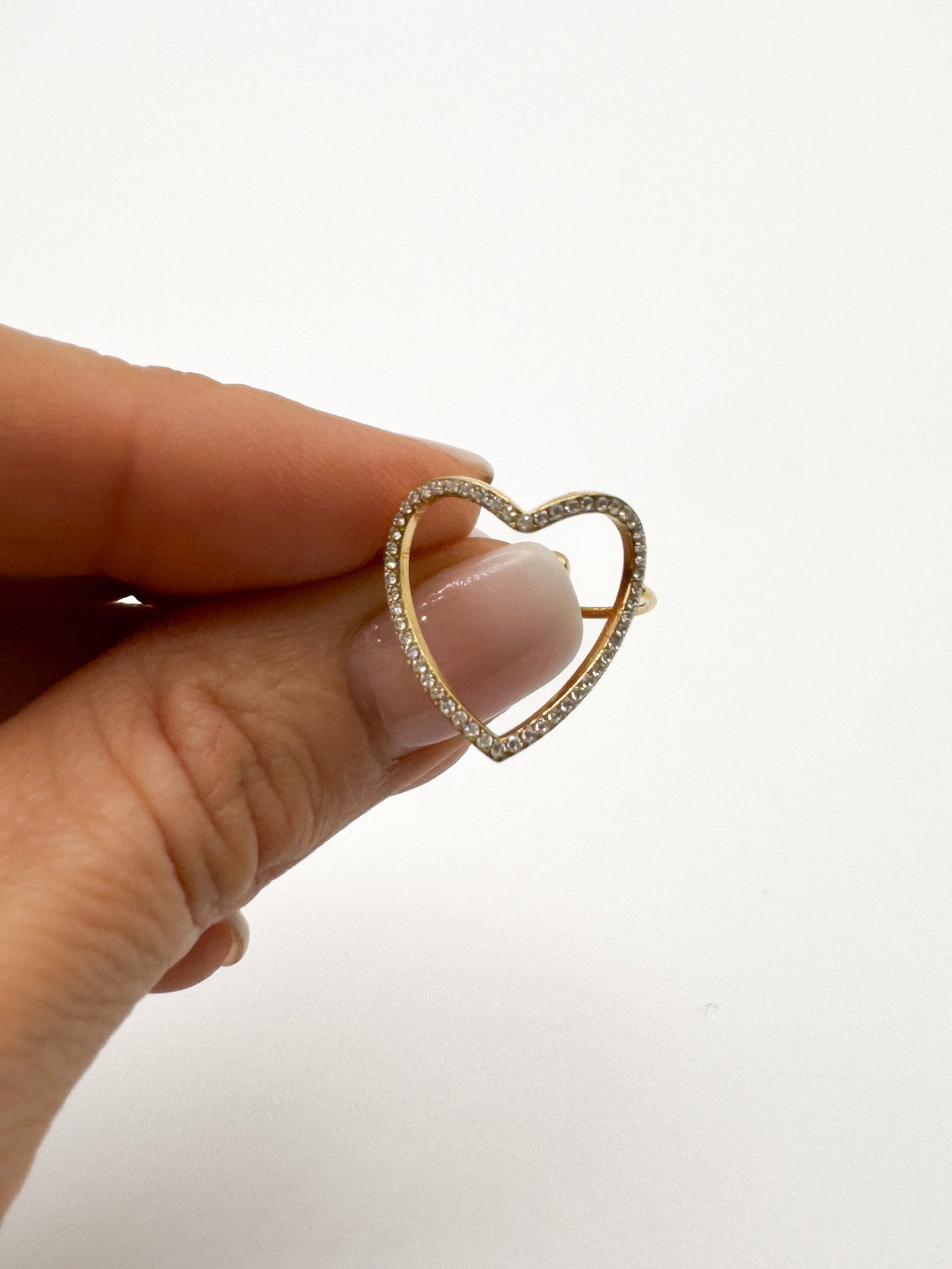 "Timeless Glitter Heart" stylischer Ring - gold