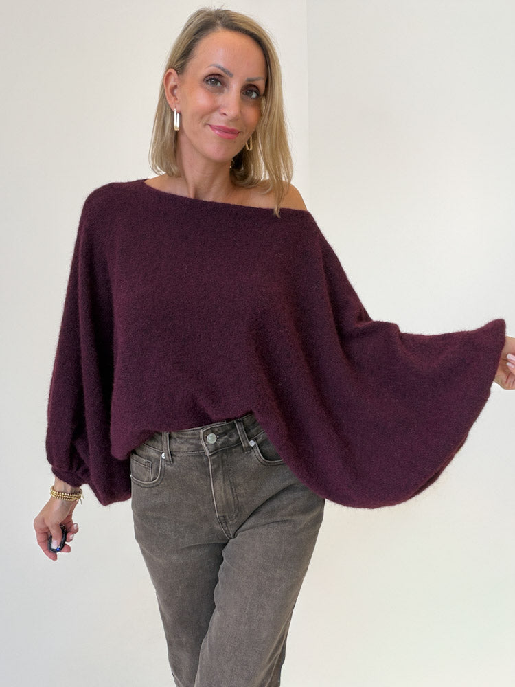 "Felicia" stylischer Pullover - plum