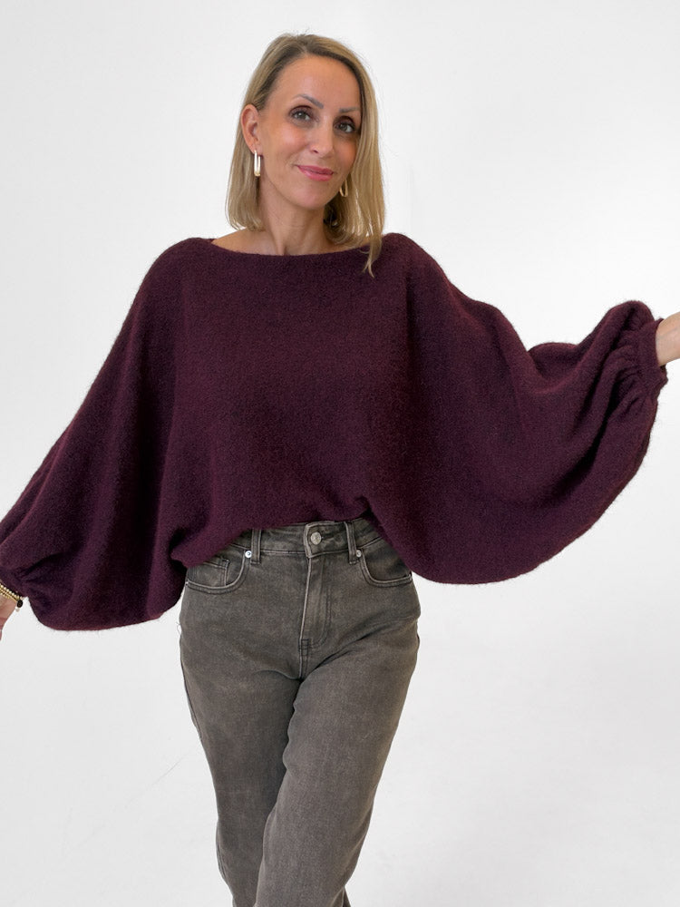 "Felicia" stylischer Pullover - plum