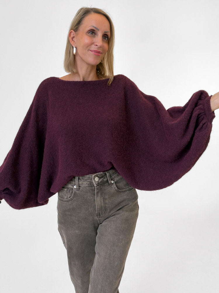 "Felicia" stylischer Pullover - plum