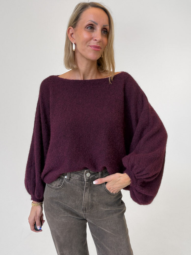 "Felicia" stylischer Pullover - plum