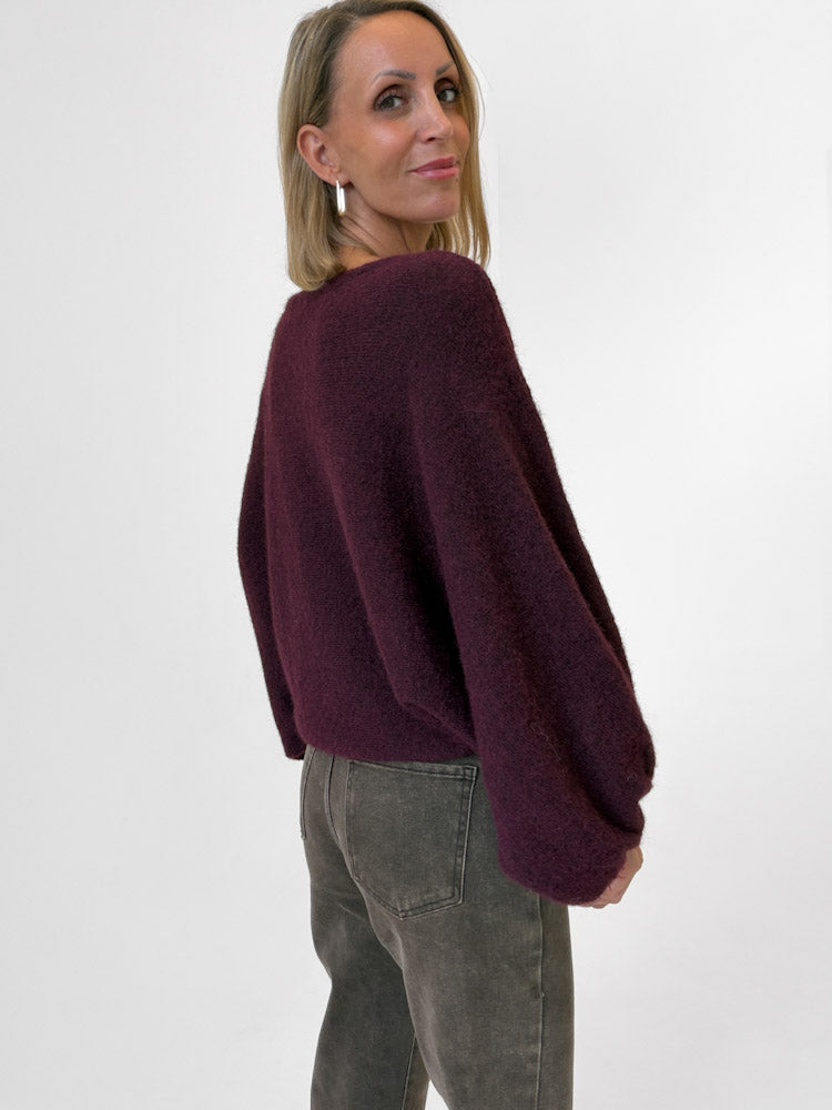 "Felicia" stylischer Pullover - plum